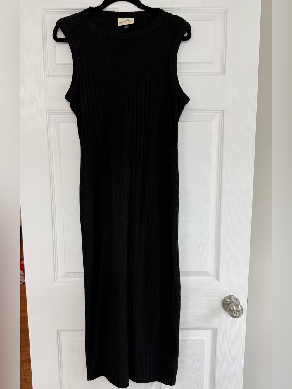 Universal Thread Black Ribbed Sleeveless Maxi Dress